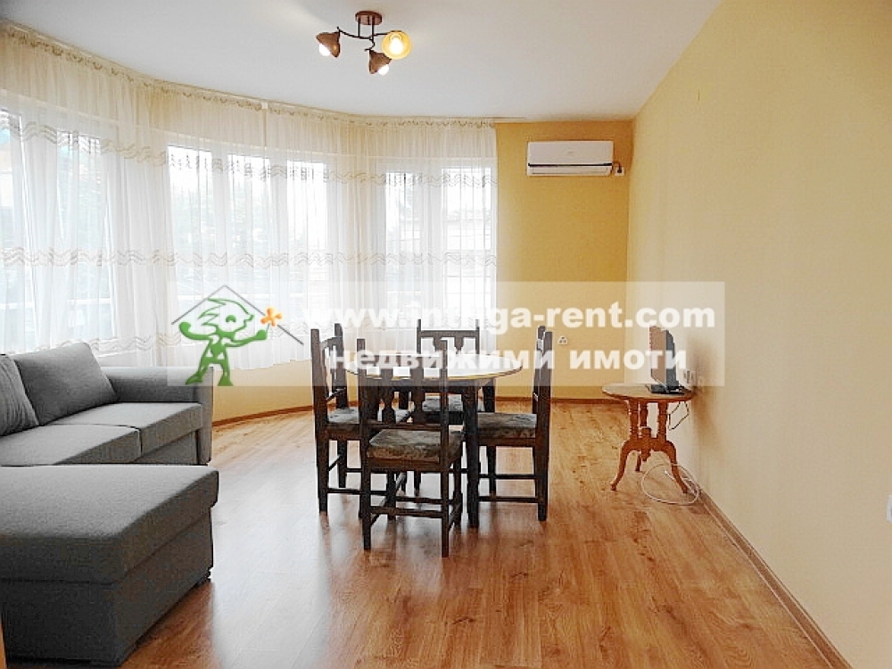 Three-room monolithic apartment for rent with a detached garage - new construction, located in the Ovcharski district of Haskovo.