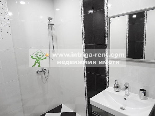 Three-room, luxurious, fully furnished monolithic apartment — new construction, located in the Mladezhki Halm neighborhood of Haskovo.