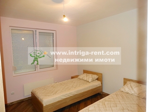 Three-room, luxurious, fully furnished monolithic apartment — new construction, located in the Mladezhki Halm neighborhood of Haskovo.