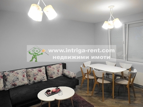 Three-room, luxurious, fully furnished monolithic apartment — new construction, located in the Mladezhki Halm neighborhood of Haskovo.