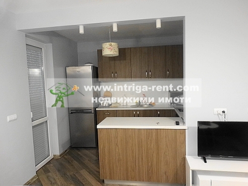 Three-room, luxurious, fully furnished monolithic apartment — new construction, located in the Mladezhki Halm neighborhood of Haskovo.