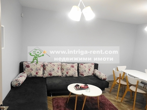 Three-room, luxurious, fully furnished monolithic apartment — new construction, located in the Mladezhki Halm neighborhood of Haskovo.