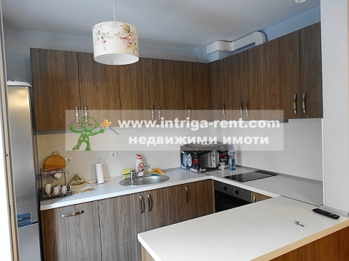 Three-room, luxurious, fully furnished monolithic apartment — new construction, located in the Mladezhki Halm neighborhood of Haskovo.
