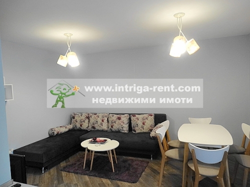 Three-room, luxurious, fully furnished monolithic apartment — new construction, located in the Mladezhki Halm neighborhood of Haskovo.