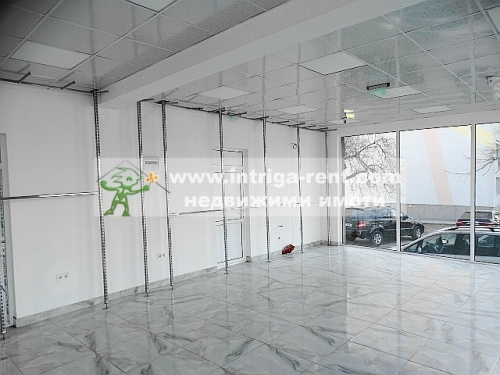 New commercial premises for rent, comprising a shop for industrial goods and services, located in the Orfey neighborhood of the city of Haskovo.