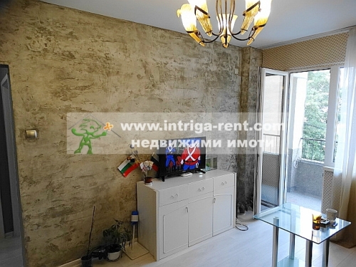 Modern, luxurious, functional two-room monolithic apartment for rent, located in the Druzhba district — the wider center of the city of Haskovo.