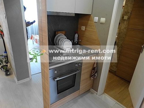 Modern, luxurious, functional two-room monolithic apartment for rent, located in the Druzhba district — the wider center of the city of Haskovo.