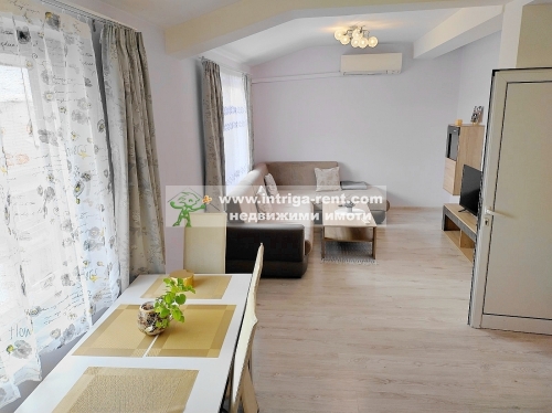 Three-room, compact, luxury monolithic apartment for rent — new construction, located in the ideal center of the city of Haskovo.