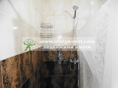 Three-room monolithic apartment for rent with a detached garage - new construction, located in the Ovcharski district of Haskovo.