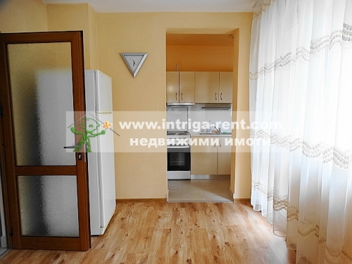 Three-room monolithic apartment for rent with a detached garage - new construction, located in the Ovcharski district of Haskovo.
