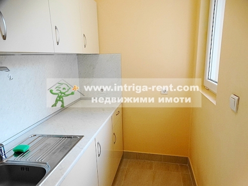 Three-room monolithic apartment for rent with a detached garage - new construction, located in the Ovcharski district of Haskovo.