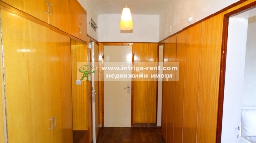Four-room monolithic apartment with a private parking space for rent, located in the Ovcharski neighborhood of Haskovo.