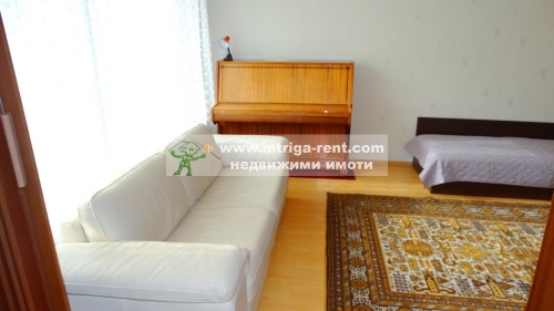 Four-room monolithic apartment with a private parking space for rent, located in the Ovcharski neighborhood of Haskovo.