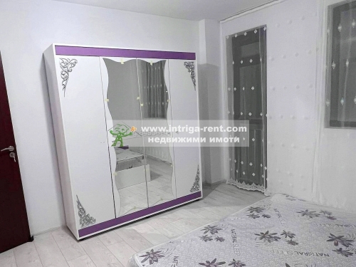 Three-room monolithic apartment for rent, located in the Badema district of Haskovo.