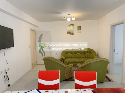 Three-room furnished apartment for rent - new construction, with an indoor parking space, located in the Badema neighborhood, Haskovo.