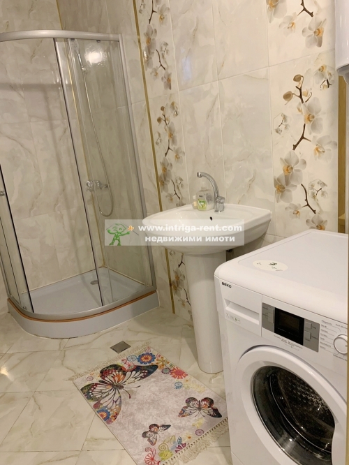 Three-room furnished apartment for rent - new construction, with an indoor parking space, located in the Badema neighborhood, Haskovo.